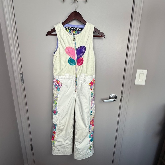 Obermeyer I Grow Ski Snowsuit Snowboard Jacket Pants Set Colorful Blocks Flowers - Picture 3 of 16
